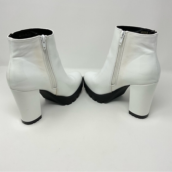 Allegra K Round Toe Chunky Heels Platform Ankle Boots Size 7.5 - Picture 4 of 11
